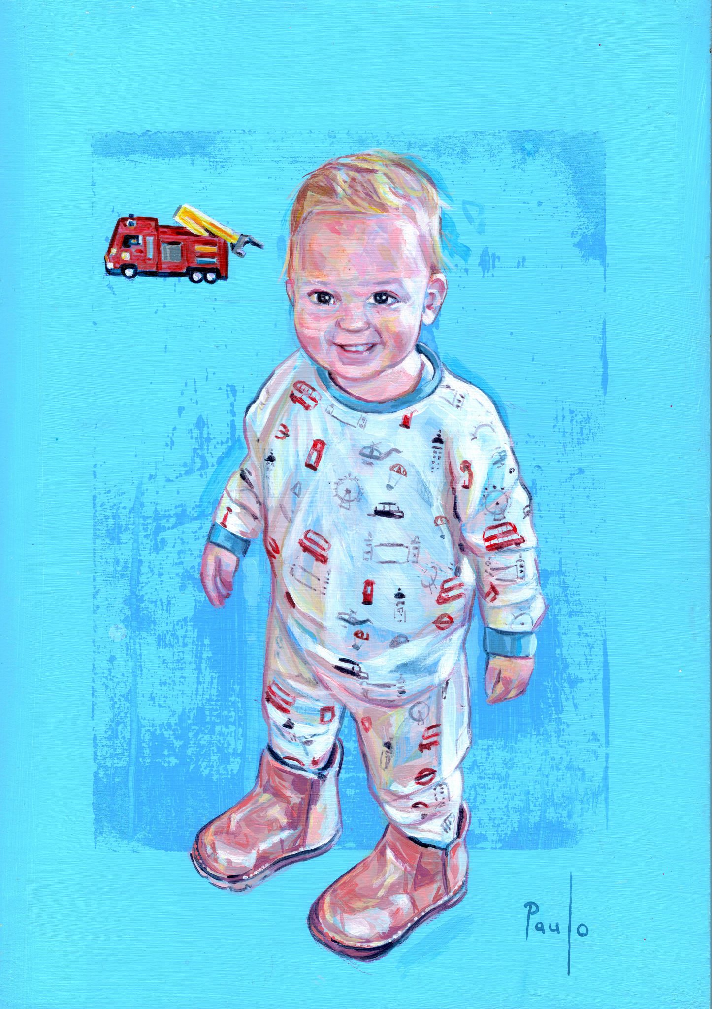 child portrait kid painting toddler painting